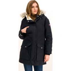 Parka Tommy Jeans Essential DW0DW07342. Czarne kurtki damskie Tommy Jeans, xs, bez wzorów, z bawełny, bez kaptura. W wyprzedaży za 599,00 zł.