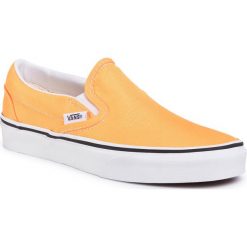 Tenisówki VANS - Classic Slip-On VN0A4U38WT41 (Neon)Blazing Orng/Tr Wht. Pomarańczowe półbuty damskie Vans, bez wzorów, z gumy, bez obcasa, na płaskiej podeszwie, bez zapięcia. Za 299,00 zł.