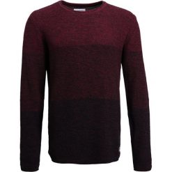 Swetry klasyczne męskie: Lindbergh GRADIENT Sweter black/bordeaux