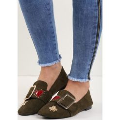 Khaki Mokasyny Perfectionist. Brązowe mokasyny damskie marki Born2be. Za 59,99 zł.