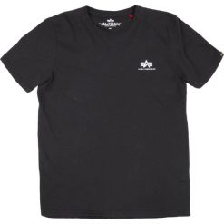 Koszulka Alpha Industries Small Logo 188505-03 - czarny. Czarne koszulki męskie Alpha Industries, s, bez wzorów, bez kołnierzyka, bez rękawów. Za 59,99 zł.