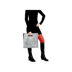BASIC+ torba z haftem. Szare torebki klasyczne damskie marki Boogie, z haftami, z wełny, zdobione, z haftem. Za 230,00 zł.