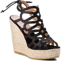 Espadryle KANNA - KV8147 Chianti Nergo. Czarne espadryle damskie marki Kanna, z materiału, na obcasie. W wyprzedaży za 199,00 zł.
