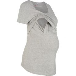 Shirt ciążowy i do karmienia bonprix jasnoszary melanż. Szare koszulki damskie bonprix, bez wzorów, z okrągłym kołnierzem, bez rękawów. Za 32,99 zł.