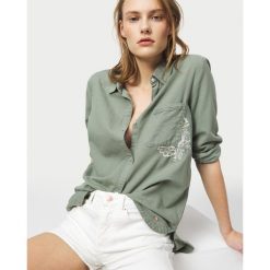 O'Neill Mori Koszula Zielony. Zielone bluzki damskie O'Neill, xs, z haftami, z bawełny, bez kołnierzyka, z długim rękawem. Za 274,95 zł.
