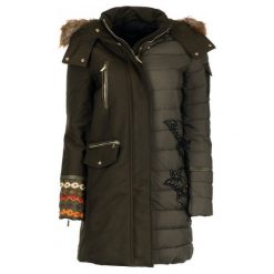 Desigual Płaszcz Damski Monica 38, Zielony. Zielone kurtki damskie marki Desigual, bez wzorów, eleganckie, bez kaptura. W wyprzedaży za 798,00 zł.