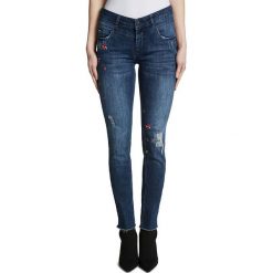 Dżinsy - Slim fit - w kolorze niebieskim. Niebieskie jeansy damskie Oui. W wyprzedaży za 214,95 zł.