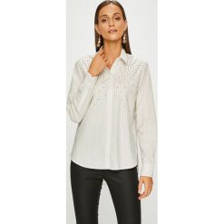 Pepe Jeans - Koszula Aya. Białe bluzki damskie Pepe Jeans, na co dzień, s, w paski, z bawełny, klasyczne, z klasycznym kołnierzykiem, z długim rękawem. W wyprzedaży za 219,90 zł.