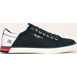 Pepe Jeans - Tenisówki Marton Low. Białe trampki męskie Pepe Jeans, bez wzorów, z jeansu, na sznurówki. W wyprzedaży za 269,90 zł.
