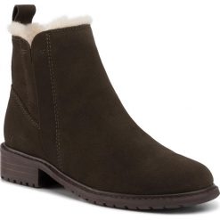 Sztyblety EMU AUSTRALIA - Pioneer W11292 Dark Olive/Olive Fonce. Zielone kozaki damskie EMU Australia, na imprezę, z wełny, bez obcasa, na obcasie, bez zapięcia. W wyprzedaży za 389,00 zł.