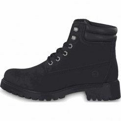 Tamaris botki damskie 25242_1 40 czarne. Czarne botki damskie Tamaris, bez obcasa, na sznurówki. Za 349,90 zł.
