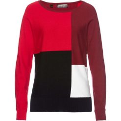 Swetry damskie: Sweter bonprix czerwono-bordowy