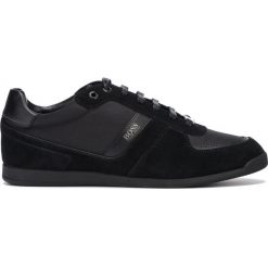 BOSS Hugo Boss Glaze Tenisówki Czarny. Czarne trampki męskie BOSS Hugo Boss, bez wzorów, ze skóry, bez zapięcia. Za 669,95 zł.