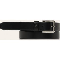Calvin Klein - Pasek skórzany. Czarne paski damskie Calvin Klein, w paski, ze skóry. Za 179,90 zł.