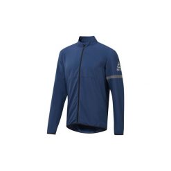 Bluzy dresowe Reebok Sport Kurtka Running Woven. Niebieskie kurtki sportowe męskie marki Reebok Sport, s, bez wzorów, z dresówki, bez kaptura. Za 229,00 zł.