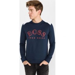 BOSS Salbo Bluza Niebieski. Niebieskie bluzy męskie Boss, m, z haftami, z bawełny, bez kołnierzyka, bez rękawów, bez kaptura. Za 583,95 zł.