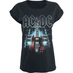 AC/DC High Voltage Guitar Koszulka damska czarny. Czarne koszulki damskie marki AC/DC, xl, z nadrukiem, z okrągłym kołnierzem, bez rękawów. Za 89,90 zł.