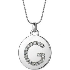 Naszyjniki damskie: Naszyjnik „Letter ‚G’ Medallion” z zawieszką – dł. 43 cm
