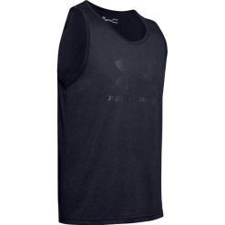 Under Armour Sportstyle Logo Tank 1329589-001. Czarne t-shirty męskie Under Armour, xl, bez wzorów, z bawełny, bez kołnierzyka. W wyprzedaży za 79,99 zł.