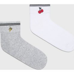 Medicine - Skarpetki Basic (2 pack). Szare skarpetki damskie MEDICINE, bez wzorów, z elastanu. Za 19,90 zł.