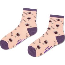 Skarpety Wysokie Damskie FREAK FEET - LKIE-FIB2 Różowy. Różowe skarpetki damskie marki Freak Feet, z elastanu. Za 19,99 zł.