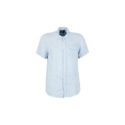 Koszule z krótkim rękawem Chevignon C-LINEN. Niebieskie koszule męskie marki Chevignon, s, bez wzorów, bez kołnierzyka, z krótkim rękawem. Za 279,20 zł.