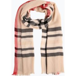 Fraas - Szalik damski, beżowy. Brązowe szaliki damskie marki Fraas, w kratkę, z wiskozy. Za 99,95 zł.