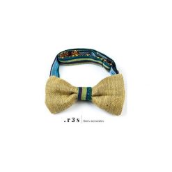 Mucha COLORS YELLOW. Żółte muszki męskie marki R3s men's accessories, bez wzorów, ze lnu. Za 49,00 zł.
