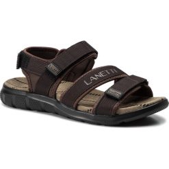 Sandały LANETTI - MS19475-13 Brown. Pomarańczowe klapki męskie Lanetti, z materiału. Za 89,99 zł.