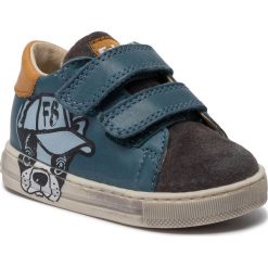 Sneakersy NATURINO - Nino 0012014142.01.1B15 M Antracite/Denim/Zucca. Niebieskie trampki chłopięce Naturino, bez wzorów, ze skóry, na rzepy. Za 389,00 zł.