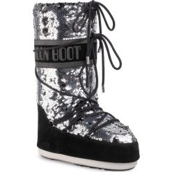 Śniegowce MOON BOOT - Classic Disco 14025200 Black. Szare kozaki damskie Moon Boot, na zimę, ze skóry, bez obcasa, bez zapięcia. W wyprzedaży za 919,00 zł.