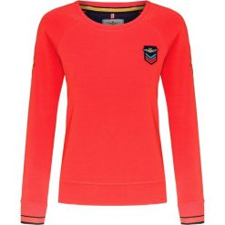 Bluza AERONAUTICA MILITARE Czerwony. Czerwone bluzy damskie marki Aeronautica Militare, z aplikacjami, z dzianiny, bez rękawów, bez kaptura. Za 480,00 zł.