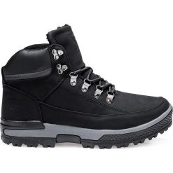 BUTY MĘSKIE ZIMOWE TRAPERY T256 - CZARNE. Czarne trapery męskie Inny, z materiału, bez zapięcia. Za 99,00 zł.