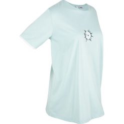 Shirt sportowy bonprix morski pastelowy - biały. Niebieskie koszulki damskie bonprix, bez wzorów, bez kołnierzyka, bez rękawów, bez kaptura. Za 29,99 zł.