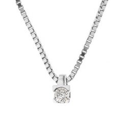 Naszyjniki damskie: Złoty naszyjnik z diamentem – dł. 42 cm