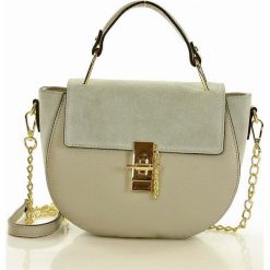 Torebka vera pelle glamour MAZZINI - Anita szara. Czarne torebki klasyczne damskie marki MAZZINI, w paski, ze skóry, eleganckie. Za 219,00 zł.