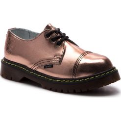 Glany STEEL - 101/AL/D-31 Pink. Różowe półbuty damskie Steel, ze skóry, bez obcasa, bez zapięcia. W wyprzedaży za 169,00 zł.