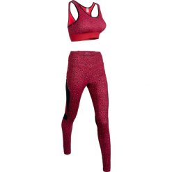 Legginsy sportowe, długie, LEVEL 3 bonprix czerwony chili. Czerwone legginsy sportowe damskie bonprix, w paski, na fitness i siłownię. Za 64,99 zł.