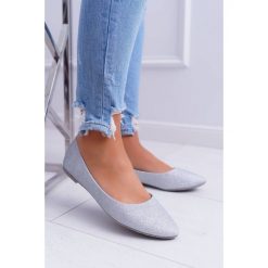 Baleriny Damskie Brokatowe Srebrne Fifi. Szare baleriny damskie SEA, bez wzorów, eleganckie, bez obcasa. Za 49,00 zł.