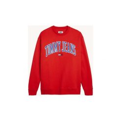 Bluzy Tommy Jeans DM0DM05945 CLEAN COLLEGIATE. Czerwone bluzy męskie Tommy Jeans, s, bez wzorów, z jeansu, bez kołnierzyka, bez rękawów, bez kaptura. Za 295,98 zł.