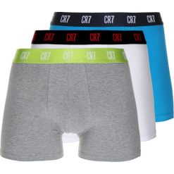 Cristiano Ronaldo CR7 SEASONAL BASIC TRUNK 3 PACK Panty mottled grey/turquoise. Szare bokserki męskie marki Cristiano Ronaldo CR7, z bawełny. Za 129,00 zł.