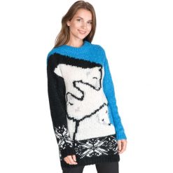 TWINSET Sweter Niebieski Biały. Niebieskie bluzy damskie Twinset, s, bez wzorów, z wiskozy, bez rękawów, bez kaptura. Za 979,95 zł.