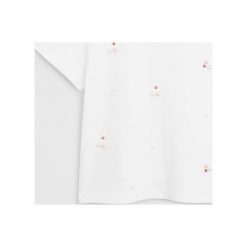 Mango Kids - T-shirt dziecięcy Perlita 110-164 cm. Białe bluzki dziewczęce Mango Kids, z aplikacjami, z bawełny, z okrągłym kołnierzem, z krótkim rękawem, krótkie, bez kaptura. Za 49,90 zł.