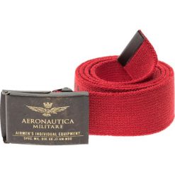 PASEK Aeronautica Militare. Czerwone paski męskie Aeronautica Militare, w paski, z tkaniny. Za 299,00 zł.