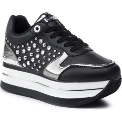 Sneakersy GUESS - Humbull FL7HUM ELE12 BLACK. Czarne półbuty damskie Guess, ze skóry ekologicznej. W wyprzedaży za 469,00 zł.
