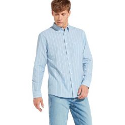 Koszula One Pocket Button Down W58836FVT. Niebieskie koszule męskie Wrangler, xxl, w paski, z bawełny, klasyczne, z klasycznym kołnierzykiem, bez rękawów. W wyprzedaży za 159,99 zł.