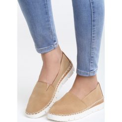 Trampki damskie slip on: Ciemnobeżowe Slip On Each Other