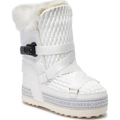 Śniegowce BOGNER - New Tignes 8 393-2114 White Go 10. Białe kozaki damskie Bogner, na zimę, ze skóry ekologicznej, bez obcasa, bez zapięcia. Za 2019,00 zł.