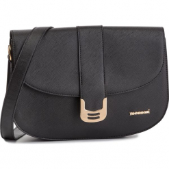 Torebka MONNARI - BAG7640-020 Black. Czarne listonoszki damskie marki Monnari, ze skóry ekologicznej. W wyprzedaży za 169,00 zł.