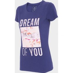 T-shirt damski TSD701 - ciemny granat - Outhorn. Koszulki damskie z elastanu. Za 29,99 zł.